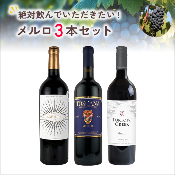 絶対に飲んでいただきたいメルロ3本セット