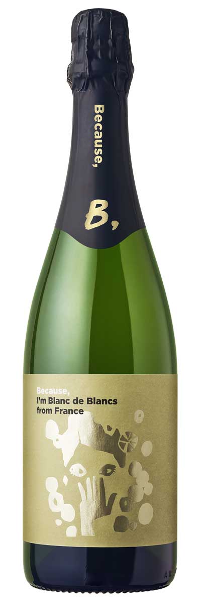 『ビコーズワイン』フランス産泡 ブラン・ド・ブラン(フランス産泡750ml)